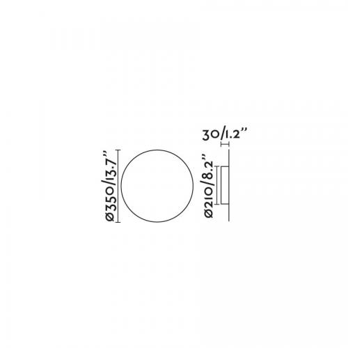 FARO - wall luminaire TOU Grey 01207 LED 8W, 1280LM, 2700K