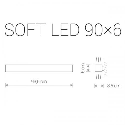NOWODVORSKI - Аплик  SOFT LED GRAPHITEE 90x6 9524