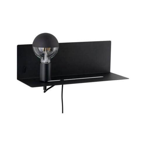 PAULMANN - Аплик с рафт  78920  DEVARA⚡E27⚡230V⚡max. 40W dimmable✴Черен