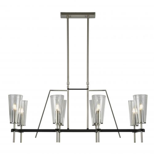 SEARCHLIGHT -  2138-8SS Danika   Orbit 4 Light Cage Frame Orb Pendant, Satin Silver 