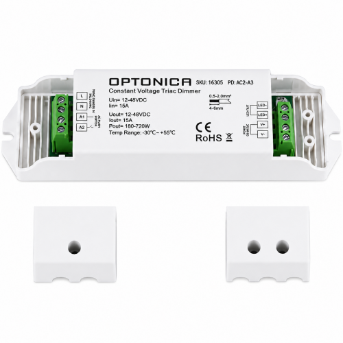 OPTONICA - TRIAC Димер DC12-48V 15A 1 канал с Push бутон 16305