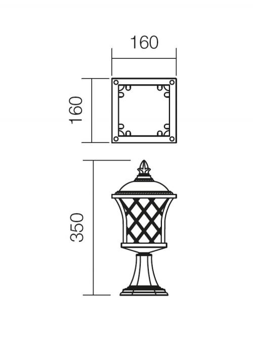 SMARTER - градински стълб  BREMEN  9953  E27, 1 x max. 42W, IP23