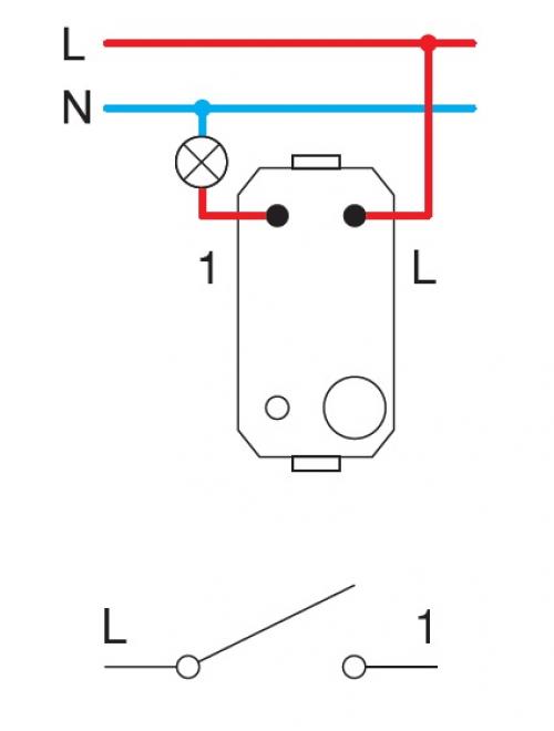 TEM - SP12PA 1-way switch 20A, color Anthracite, Edge