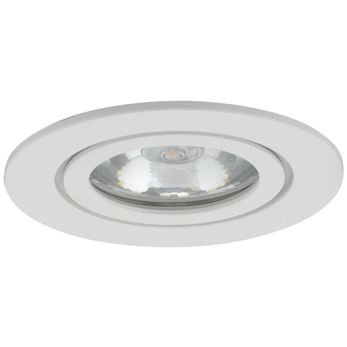 ULTRALUX - FBGU10WH Рамка за вграждане кръг, GU10, стационарна, бялa, алуминий, IP44 влагозащитена