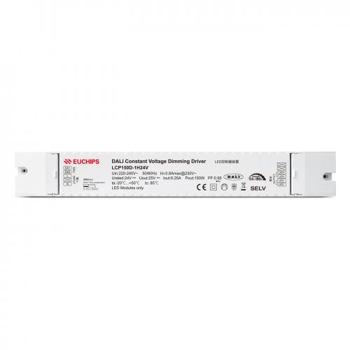 EUCHIPS - LED CV DALI2 пластмасов драйвер 24V DC LCP150AD-1H24V 150W  IP20 