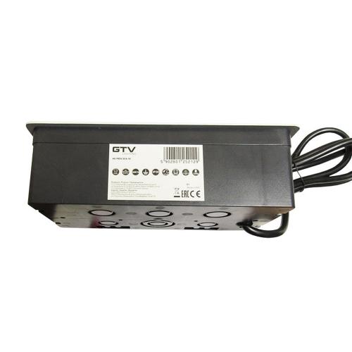 GTV Lighting - Контакт за вграждане в мебел метал черен AE-PBSC3GU-20N контакт тип френски стандарт 3бр.