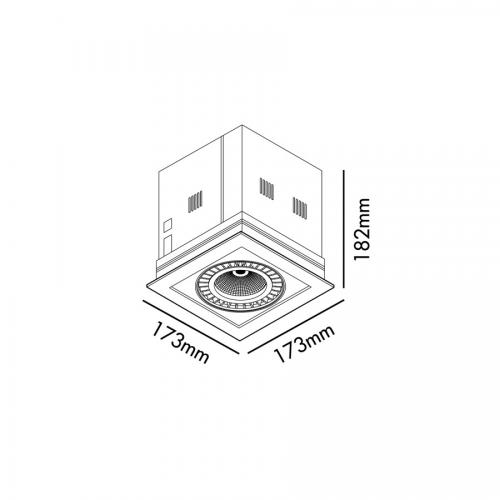 FARO - downlight COLIN-1 034010701    LED 36W, 2250LM, IP23