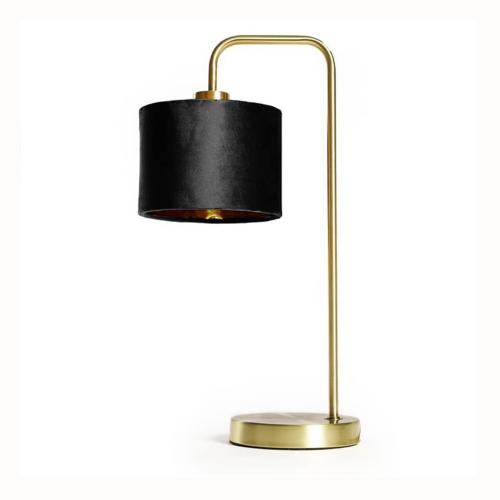 TNL - METAL & VELVET FABRIC TABLE LAMP TNL1008BL