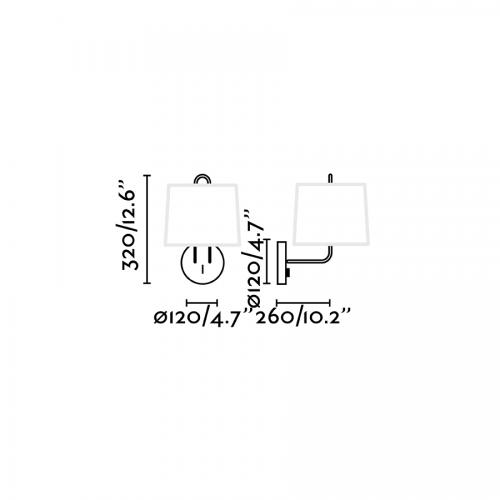 FARO - MONTREAL White structure wall lamp 24030