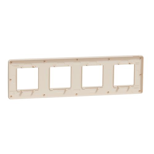 SCHNEIDER ELECTRIC - NU280844 cover frame - 4 gangs - 4 x 2 modules - beige/ ivory