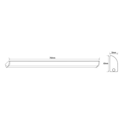 ULTRALUX - LLM2242 LED mirror lamp IP44 76 cm 22W 4200K