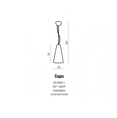 AZZARDO - Пендел Capo AZzardo AD8083-1 CHROM 