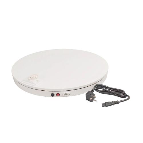 ACA LIGHTING - RBP50 Rotating Display Stand with Power Socket – Ø50 cm, White