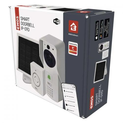 EMOS - Видео бутон и звънец със соларен панел IP-09D Wi-Fi GoSmart H4030