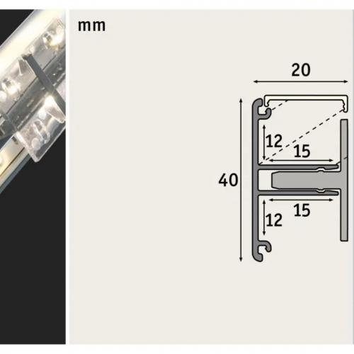 PAULMANN - 70520  LED Strip Profile Duo 1m✴aluminum anodized