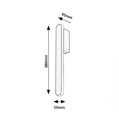 RABALUX - Wall lamp 71087  Sindri  LED12W✴H38cm✴750lm✴3000/4000К