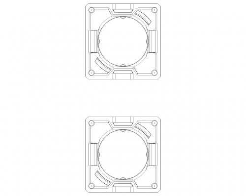 VIMAR - 2 buttons Flat w/o symbol lightable nick - 22751.11