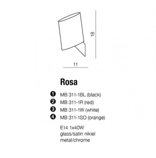 AZZARDO - Rosa White  Model MB311-1W WHITE 