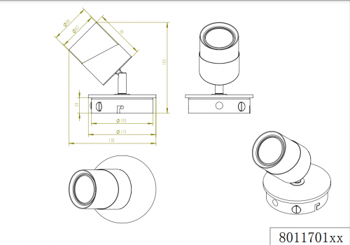 TRIO - Spot ARUNI – 801170131 excl. 1x GU10 · max. 10W