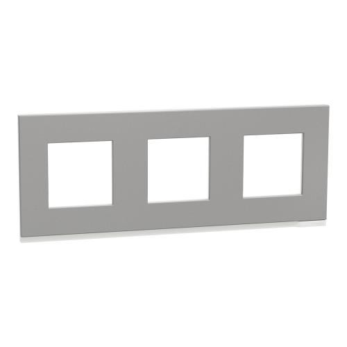 SCHNEIDER ELECTRIC - NU600680 декоративна рамка тройна алуминий Unica Pure