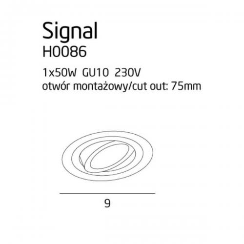 MAXLIGHT - Луна SIGNAL H0086,Ø: 9 см,1 x 50W GU10 230V