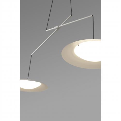 FARO - SLIM LED White double extensible pendant lamp Ref.24504