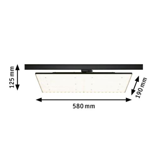 PAULMANN - 96582  ProRail3 LED Panel Deck✴6600lm ⚡75W ⚡3000K ~230V✴Black