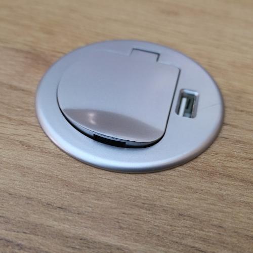 GTV Lighting - Desk recessed power socket CHARGER MINI Ø 60 AE-BPW1S1UCH-53