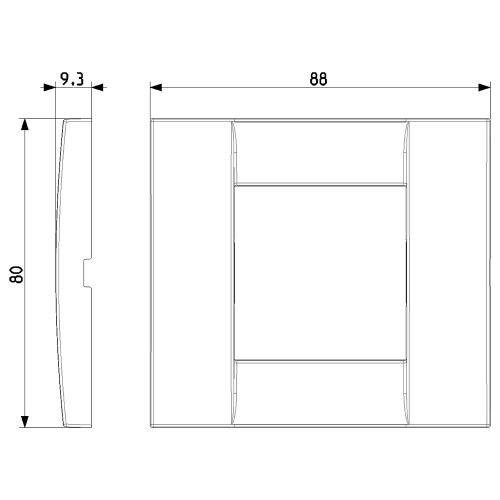 VIMAR - 17092.01 - Classica plate 1-2M metal white 