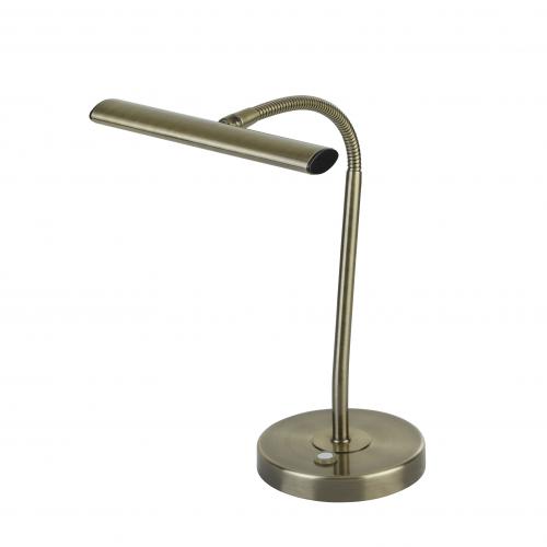 SEARCHLIGHT -  EU1108AB Bow Led Table Lamp With Flexi Head - Ab   