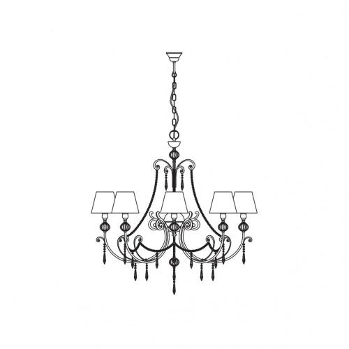 INCANTI - Полилей  COSTANZA ICT C8 20 06 CAND 8X42W E14 ARGENTO/NERO