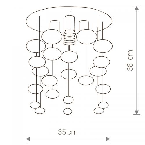 NOWODVORSKI - Ceiling lamp  SALVA E 5428  • 5 x 10W • GU10 • IP20