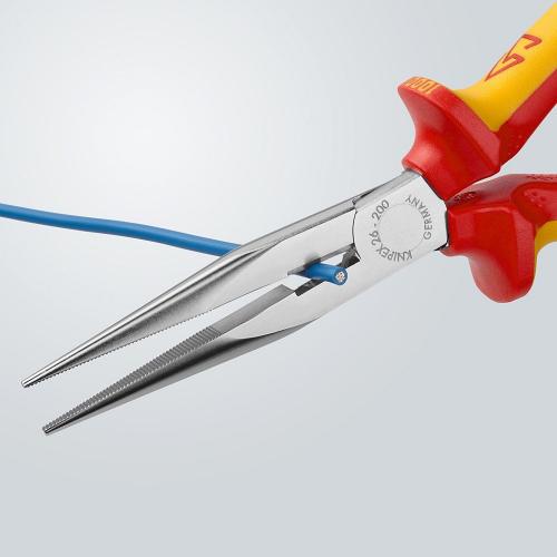 KNIPEX - Клещи резачки и тънка права човка VDE 1000V хромирана 200мм 2616200