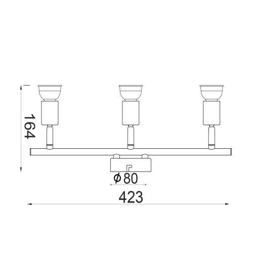 ACA LIGHTING - spot luminaire MC634BK3 3XGU10