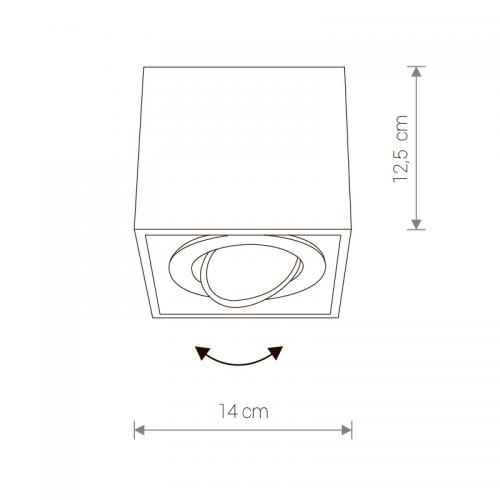 NOWODVORSKI - Луна за външен монтаж BOX LED BLACK 7W 6427