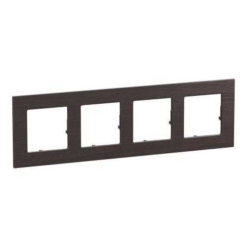 LEGRAND - 4-Gang Frame, Dark Oak Colour – Legrand Valena Life Raw origin 756644