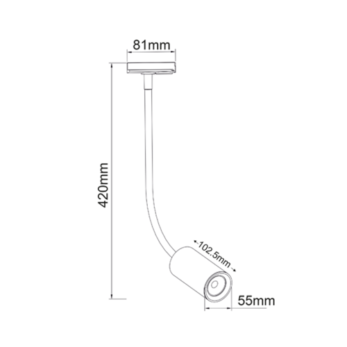 ACA LIGHTING - Релсов прожектор LED 10W 3000K за монофазна шина бял OLIV1030W2