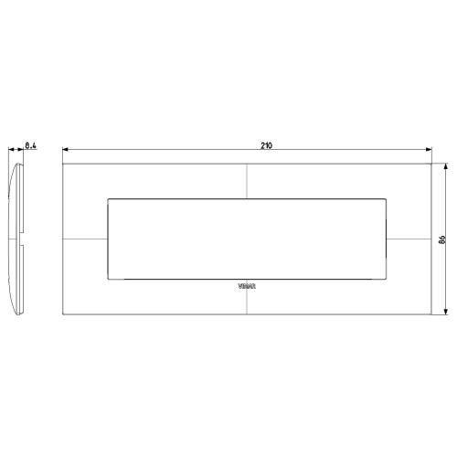 VIMAR - 09677.02 cover plate - 7 centered module ivory color NEVE UP