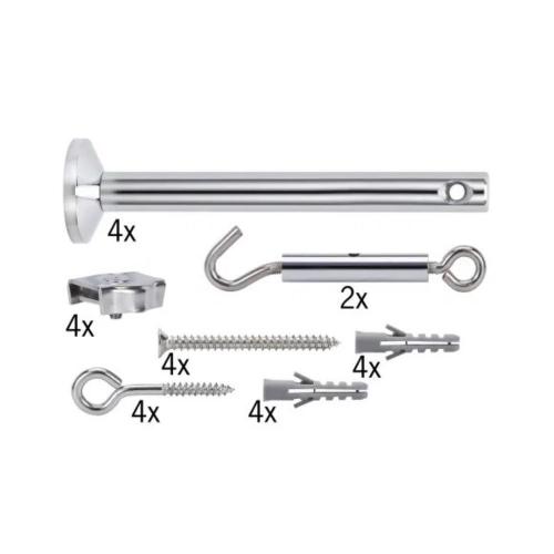 PAULMANN - Комплект скоба + дефлектор (4 бр.) за въжена осветителна система 17834 Rope system mounting set bracket + deflector 4-pack✴Хром