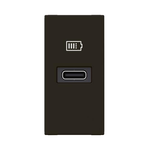 LEGRAND - Mosaic™ - 1 module USB single port type C Power delivery - 20W - Black 77692L