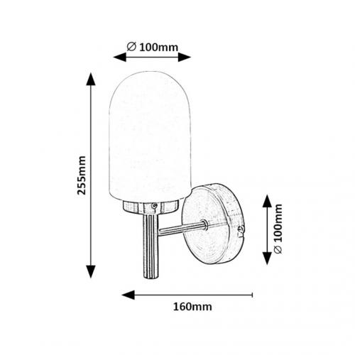 RABALUX - Moisture-proof wall lamp ZENKAI 10W E14 bronze 71060