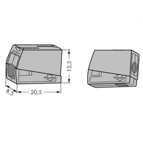 WAGO - 224-101  Клема 2.5mm2