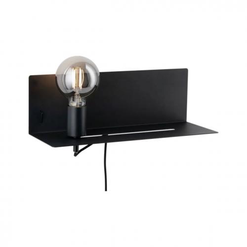 PAULMANN - Аплик с рафт  78920  DEVARA⚡E27⚡230V⚡max. 40W dimmable✴Черен