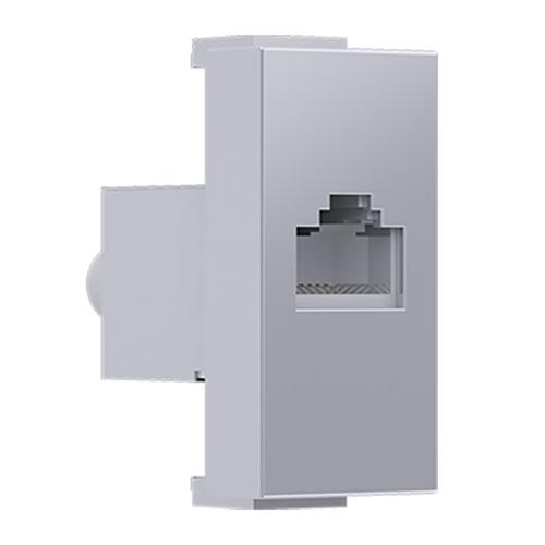 ACA LIGHTING - MODYS TELEPHONE SOCKET SILVER 1 M. RJ11 CAT.3 IP20 10101312440