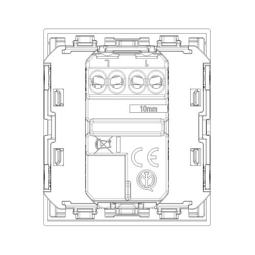 VIMAR - 1P 10AX 2M 1-way switch in-line black, lightable - 30000.2G