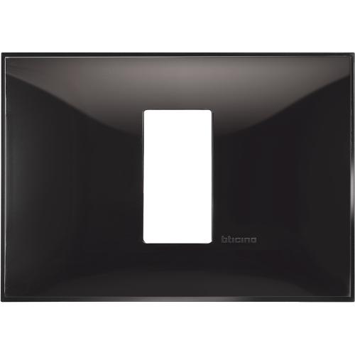 BTICINO - R4803M1BC cover plate - 1 centered module - Black