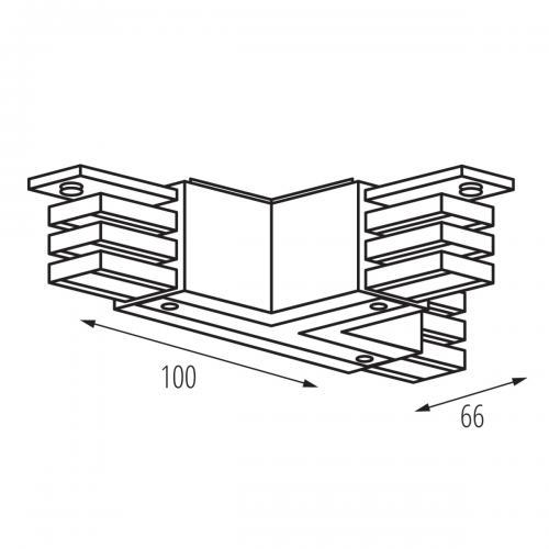 KANLUX - T-type branched connector TEAR N CON-T LRR-B - 33263