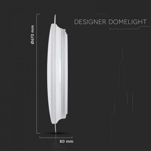 V-TAC - 36-72-36W LED Designer Dome Light Remote Control Color Change Dimmable Starry Cover SKU:2114951