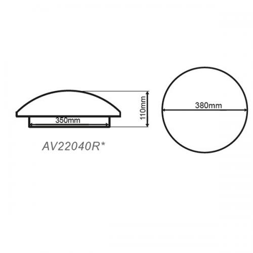ACA LIGHTING - Плафон   WALL & CEILING LUMINAIRES  AV22040RC