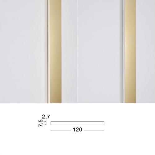 NOVA LUCE - Влагозащитен аплик  Д:120, Ш:2.7, В:7.5 см.  9081200  SELINE ⚡ LED Philips 48W ⚡ 3080Lm ⚡ 3000K ⚡ CRI>90 ⚡ 230V ⚡ IP44 ✴ Злато